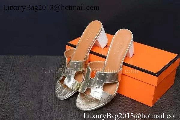 Hermes Slipper Leather HO0518 Gold