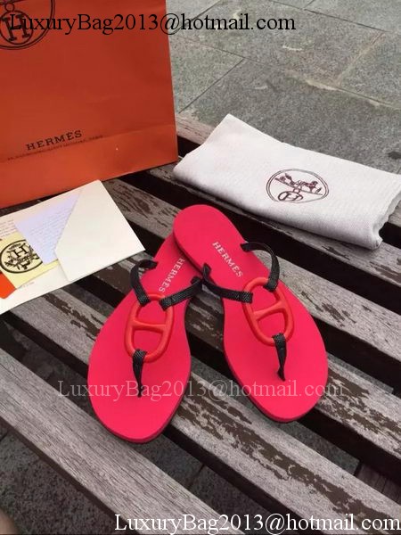 Hermes Slipper Leather HO0535 Rose