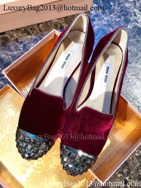 miu miu Ballerina Flat MM375 Burgundy