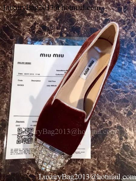 miu miu Ballerina Flat MM378 Brown