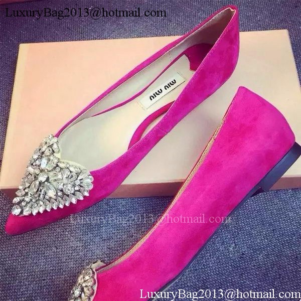 miu miu Suede Leather Pump MM389 Rose