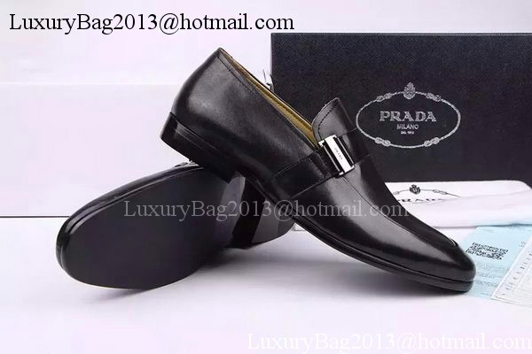 Prada Casual Shoes Leather PD542 Black