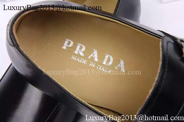 Prada Casual Shoes Leather PD542 Black