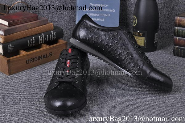 Prada Casual Shoes Leather PD550 Black