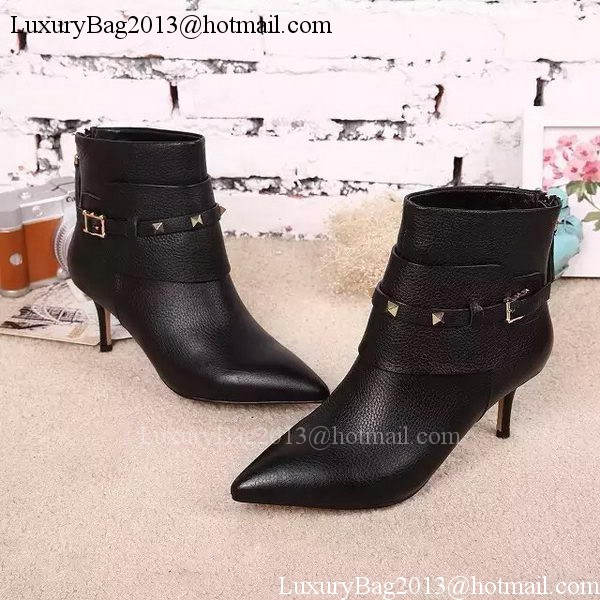 Valentino Ankle Boot Leather VT629 Black