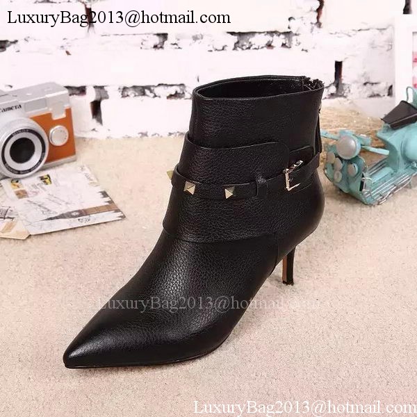 Valentino Ankle Boot Leather VT629 Black