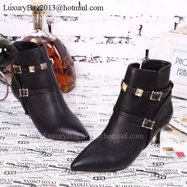 Valentino Ankle Boot Leather VT636 Black