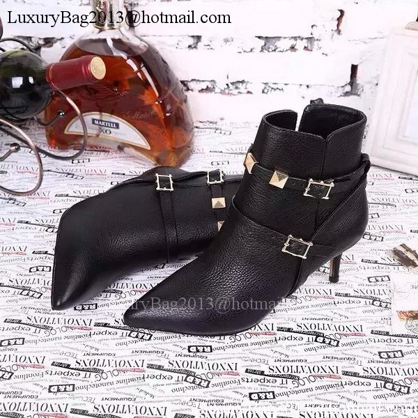 Valentino Ankle Boot Leather VT636 Black