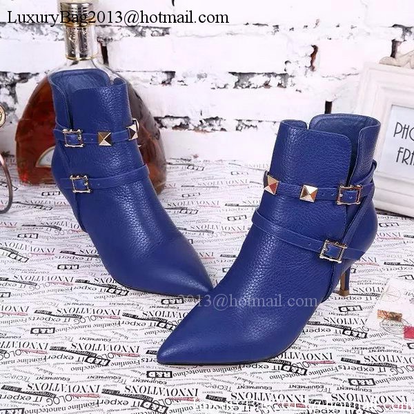 Valentino Ankle Boot Leather VT637 Blue