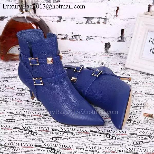 Valentino Ankle Boot Leather VT637 Blue