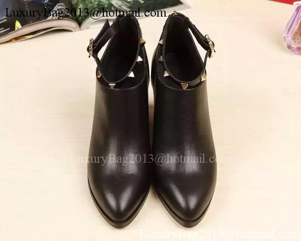 Valentino Ankle Boot Leather VT647 Black