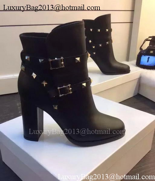 Valentino Ankle Boot Leather VT675 Black