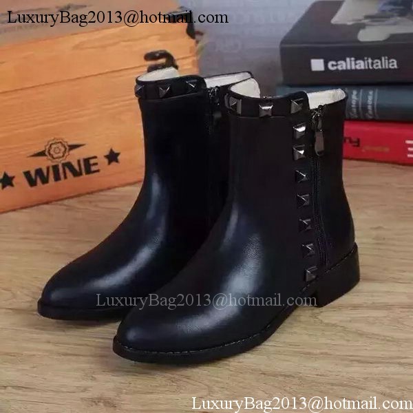 Valentino Ankle Boot Leather VT683 Black