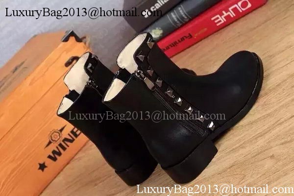 Valentino Ankle Boot Leather VT683 Black