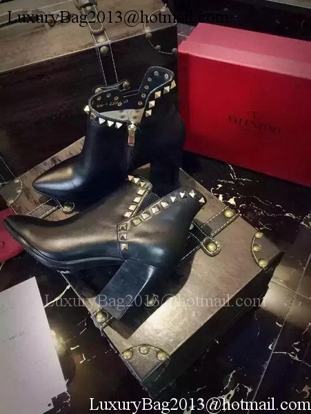 Valentino Ankle Boot Leather VT689 Black