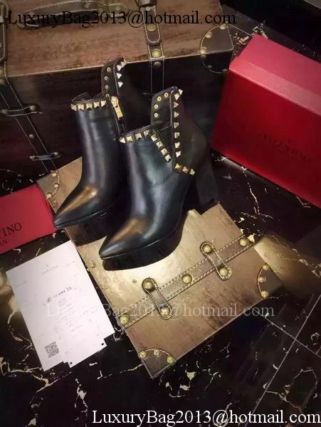 Valentino Ankle Boot Leather VT689 Black