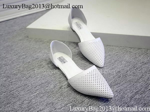 Valentino Leather Flat VT573 White