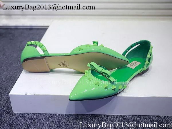 Valentino Leather Flat VT576 Green