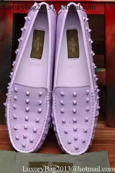 Valentino Leather Flat VT606 Purple