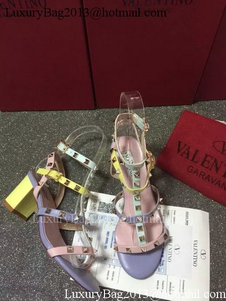 Valentino Leather Sandal VT661 Blue