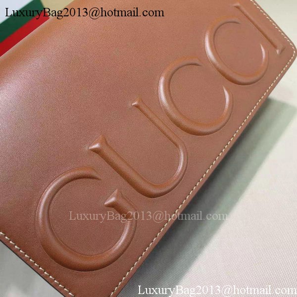 Gucci XL Calfskin Leather mini Bag 421850 Brown