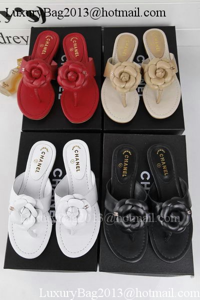 Chanel Thong Sandal Leather CH1666 White