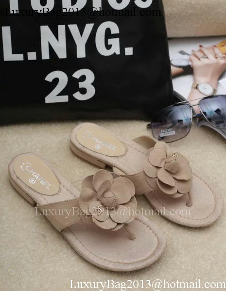 Chanel Thong Sandal Leather CH1684 APricot