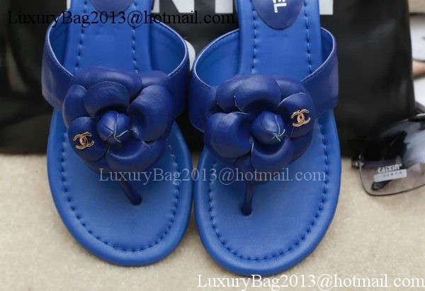 Chanel Thong Sandal Leather CH1684 Blue