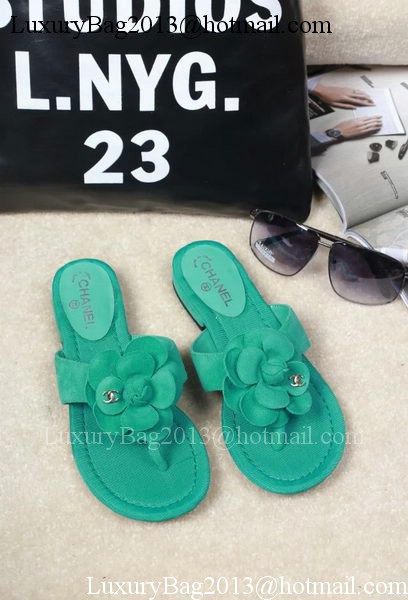 Chanel Thong Sandal Leather CH1684 Green