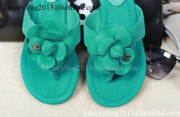 Chanel Thong Sandal Leather CH1684 Green