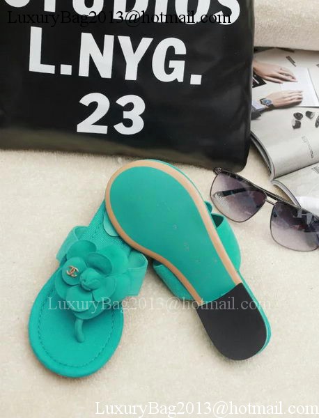 Chanel Thong Sandal Leather CH1684 Green