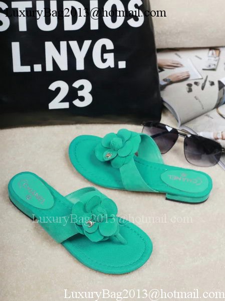 Chanel Thong Sandal Leather CH1684 Green