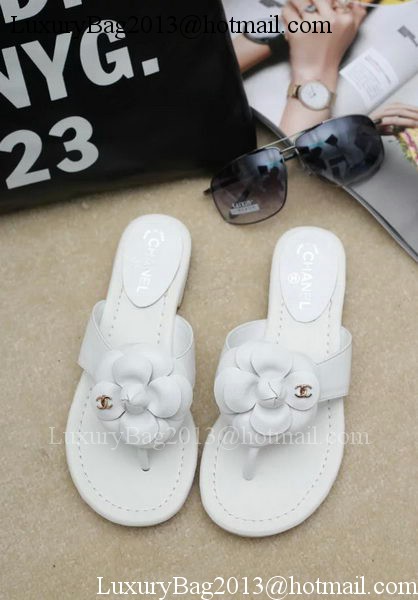 Chanel Thong Sandal Leather CH1684 White