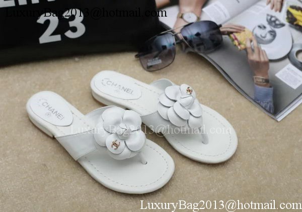 Chanel Thong Sandal Leather CH1684 White