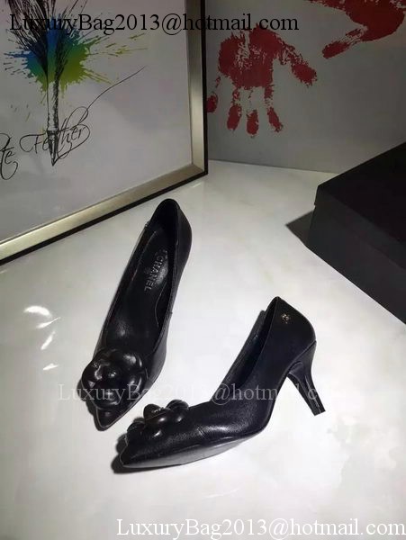 Chanel Sheepskin Leather 70mm Pump CH1714 Black