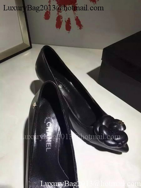 Chanel Sheepskin Leather 70mm Pump CH1714 Black