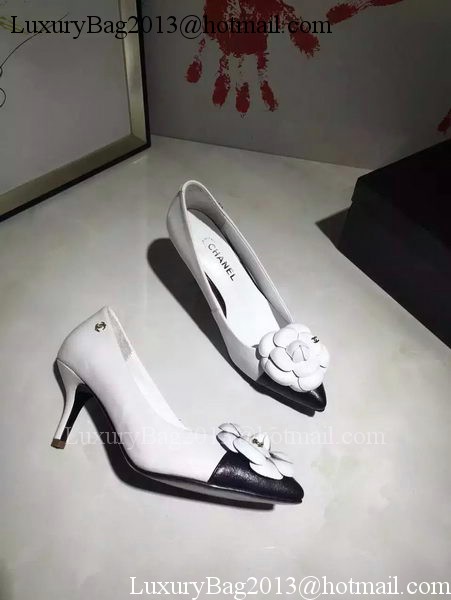 Chanel Sheepskin Leather 70mm Pump CH1714 White