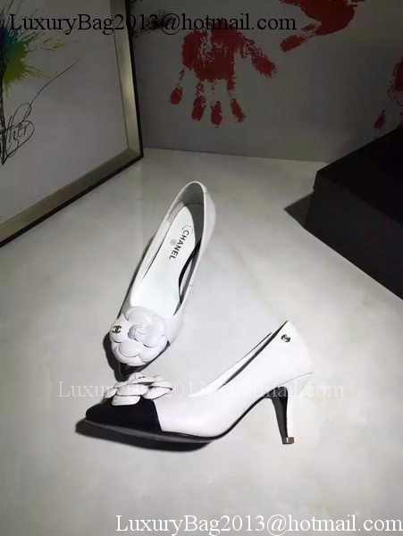 Chanel Sheepskin Leather 70mm Pump CH1714 White