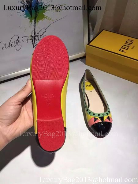 Fendi Leather Ballerina FD122 Green