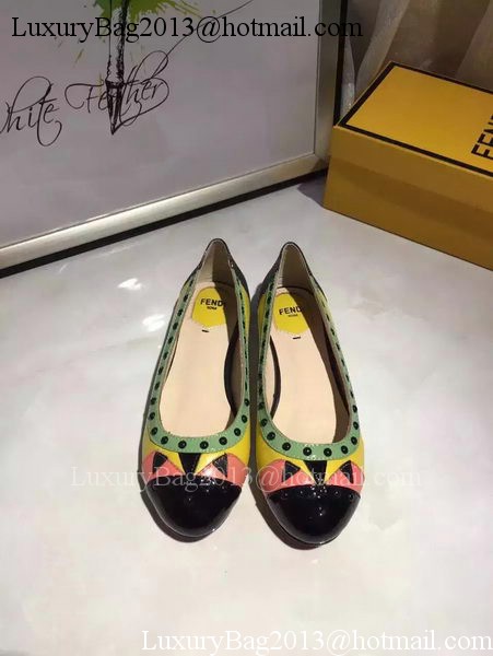 Fendi Leather Ballerina FD122 Green