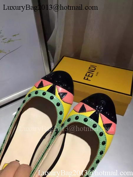 Fendi Leather Ballerina FD122 Green