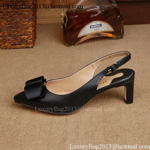 Ferragamo 50mm Pump Leather FL893 Black