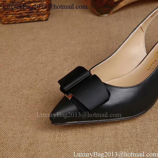 Ferragamo 50mm Pump Leather FL893 Black