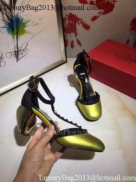 Valentino 70mm Leather Pump VT799 Gold