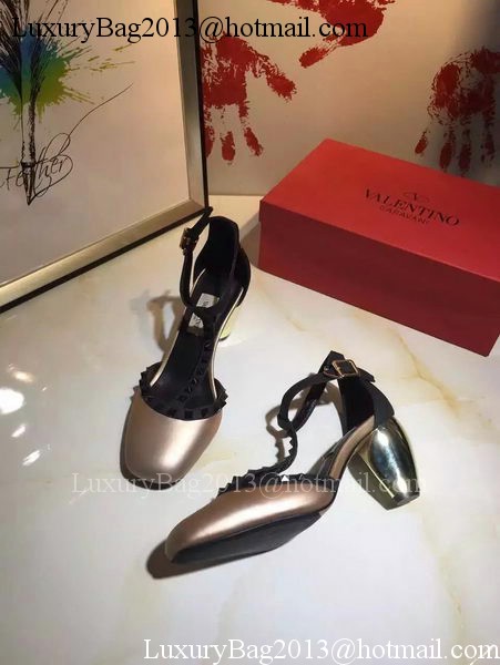 Valentino 70mm Leather Pump VT799 Light Gold