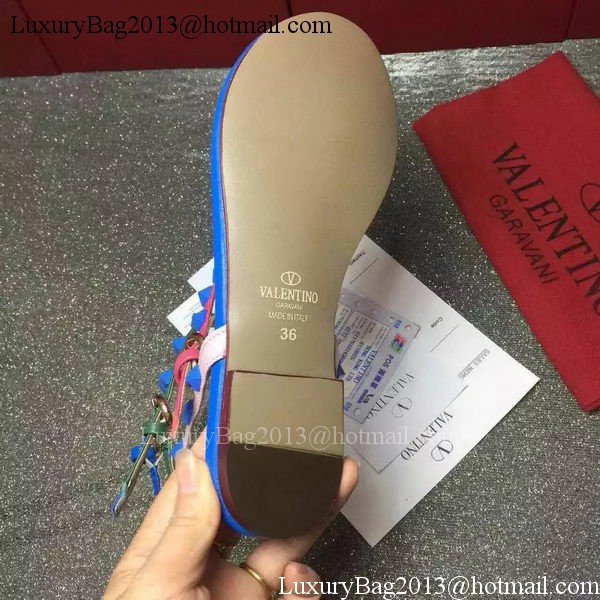 Valentino Leather Sandal VT813 Blue