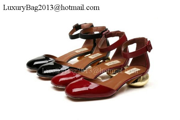 Valentino Patent Leather Pump VT808 Burgundy