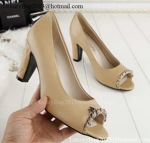 Chanel Sheepskin Leather Pump CH1778 Apricot