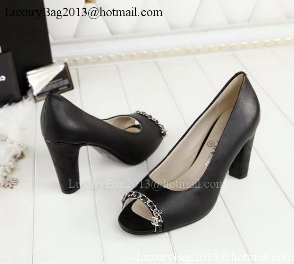 Chanel Sheepskin Leather Pump CH1778 Black