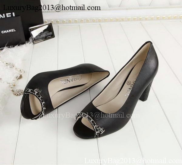 Chanel Sheepskin Leather Pump CH1778 Black